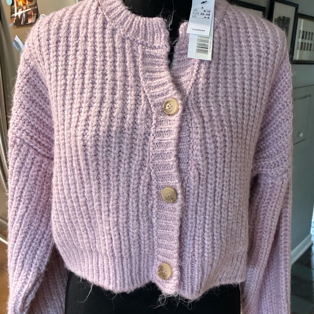 Topshop Chunky knit cropped cardigan
